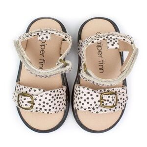 Piper Finn Cream Polka Dot Toddler Sandals